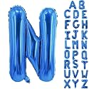 Letter Balloons 40 Inch Blue Giant Alphabet Balloons Letter N