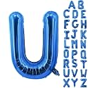 Letter Balloons 40 Inch Blue Giant Alphabet Balloons Letter U