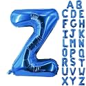 Letter Balloons 40 Inch Blue Giant Alphabet Balloons Letter Z