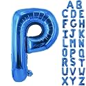 Letter Balloons 40 Inch Blue Giant Alphabet Balloons Letter P