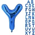 Letter Balloons 40 Inch Blue Giant Alphabet Balloons Letter Y