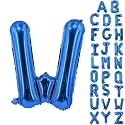 Letter Balloons 40 Inch Blue Giant Alphabet Balloons Letter W