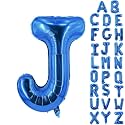 Letter Balloons 40 Inch Blue Giant Alphabet Balloons Letter J