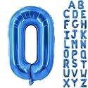 Letter Balloons 40 Inch Blue Giant Alphabet Balloons Letter O