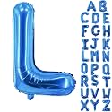 Letter Balloons 40 Inch Blue Giant Alphabet Balloons Letter L