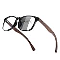 Blue Light Blocking Glasses, Computer Reading/Gaming/TV/Phones Glasses for Women Men,Blcak Walnut Wood Glasses