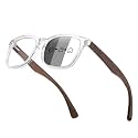Blue Light Blocking Glasses, Computer Reading/Gaming/TV/Phones Glasses for Women Men,Blcak Walnut Wood Glasses
