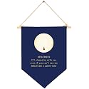 Blue Lnspired Canvas Flag Wall Art,Poster for Kids Room,Blue Nursery Decor for Baby Boy or Girl,Hanging Banner Wall Decor for Bedroom Playroom Reading Nook Home School