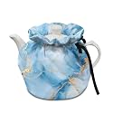 Blue Marble Insulated Tea Pot Dust Cover Stain Resistant Teapot Cozy Breakfast Warmer Tea Kettle Quilt for Home Kitchen Table Hotel Tea Party Restaurant