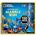 Blue Marble National Geographic 150-Piece Motorized Marble Run Set with Elevator - Plastic Marble Maze Toy for Kids 8 Years and Up