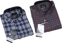 BLUE MARTIN Men Checkered Casual Multicolor Shirt