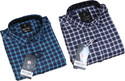 BLUE MARTIN Men Checkered Casual Multicolor Shirt (Pack of 2)