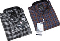 BLUE MARTIN Men Checkered Casual Multicolor Shirt