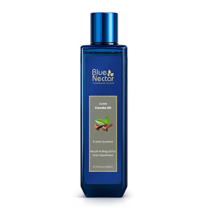 blue nectar clove oil pulling  ayurvedic mouthwash with coconut fresh breath alcohol free - zesty clove 200 ml