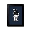 Blue Nexus BNWPM131 Peace Out Minimalistic Science Fiction Wall Poster with Frame (Multicolor, Medium)