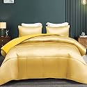 400 GSM Microfiber Comforter Double Bed Blanket/Rajai/Quilt/Dohar (90" x 100") Restful Sleep Box Stitch Comforter for Double Bed Beige Color