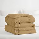 450 GSM Microfiber Comforter Single Bed Blanket/Rajai/Quilt/Dohar (60"x 90") Luxury Box Stitch Comforter for Single Bed Beige Color
