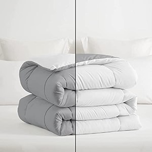 550 gsm microfiber reversible comforter double bed blanketrajaiquiltdohar 9034 x 10034 restful sleep box stitch comforter for double bed silverwhite color