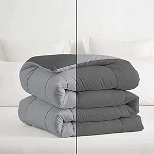 650 gsm microfiber reversible comforter double bed blanketrajaiquiltdohar 9034 x 10034 luxury box stitch comforter for double bed silverdark grey color
