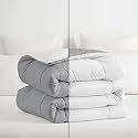 650 GSM Microfiber Reversible Comforter Single Bed Blanket/Rajai/Quilt/Dohar (60"x 90") Luxury Box Stitch Comforter for Single Bed Silver/White Color