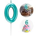 Blue Number 0 Candle Happy Birthday 3D Number Candles for Birthday Cake Party Decoration Wedding Anniversary Celebration Supplies