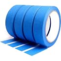 Blue Painters Tape 1 Inches x 30 Yards - Multi Surface Use - 120 Yards Total - 4 Rolls