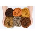 Hand Me a Craft Brown Palette Extra Fine Merino Wool Roving – 6 yds, 6 Pack with Storage for Needle Felting, Spinning Yarn, Fiber Arts &amp; Crafts