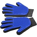 Blue Pet Hair Remover Gloves - 1 Pair, Pet Grooming Gloves | Cat Hair Remover | Gentle Deshedding Brushes for Dogs, Cats & Horses | Dog Washing Gloves