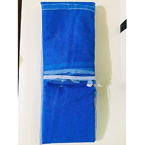 blue rectangular fine mesh mosquito net for single beddouble bed 10x65 insect protection repellent perfect for indoors and outdoors
