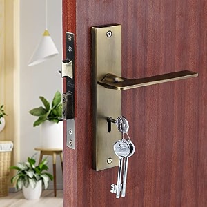 blue space premium heavy duty mortise door lock for bedroom living room main door  3 keys  6 lever double stage lockset for house hotel office bentley antique