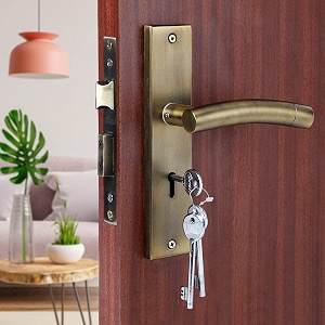 blue space premium heavy duty mortise door lock for bedroom living room main door  3 keys  6 lever double stage lockset for house hotel office mg1101 antique