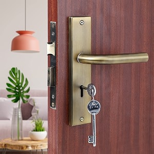 blue space premium heavy duty mortise door lock for bedroom living room main door  3 keys  6 lever double stage lockset for house hotel office mg1106 antique