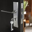 Blue Space Premium Heavy Duty Mortise Door Lock for Bedroom, Living Room, Main Door | 3 Keys | 6 Lever Double Stage Lockset for House Hotel Office (Bentley, Matt Satin)