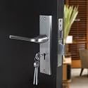 Blue Space Premium Heavy Duty Mortise Door Lock for Bedroom, Living Room, Main Door | 3 Keys | 6 Lever Double Stage Lockset for House Hotel Office (Bullet, Matt Satin)