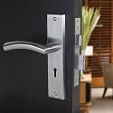 BLUE SPACE Premium 8" Ky Plate Mortise Door Lock Handle Set (Silver, MG1105)
