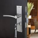 Blue Space Premium Heavy Duty Mortise Door Lock for Bedroom, Living Room, Main Door | 3 Keys | 6 Lever Double Stage Lockset for House Hotel Office (Ivy, Matt Satin)