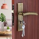 Blue Space Premium Heavy Duty Mortise Door Lock for Bedroom, Living Room, Main Door | 3 Keys | 6 Lever Double Stage Lockset for House Hotel Office (MG1101, Antique)