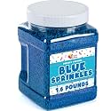 Blue Sprinkles Bulk - 1.6 Pounds - Patriotic Toppings for Ice Cream, Cake Decorating, Cupcakes, Cakepops - Blue Dessert Toppings