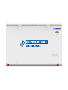 blue star 310 l double door standard deep freezer white cf5-330neyw 4 star