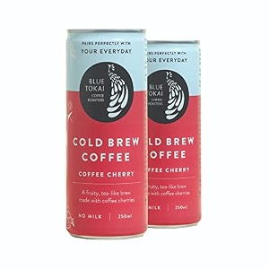 blue tokai coffee roasters cherry cold brew can 250ml  ready to drink coffee  pack of 2  100 arabica coffee  specialty coffee  250ml x 2