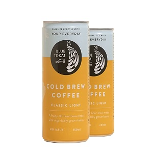 blue tokai coffee roasters classic light cold brew can 250ml  ready to drink coffee  pack of 2  100 arabica coffee  specialty coffee  250ml x 2