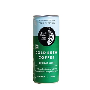 blue tokai coffee roasters orange mint brew can 250ml  ready to drink coffee  fruity and punchy coffee  100 arabica beans  specialty coffee  pack of 1
