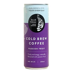 blue tokai coffee roasters passion fruit cold brew can 250ml  ready to drink coffee  pack of 1  250ml  100 arabica coffee  specialty coffee
