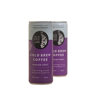 blue tokai coffee roasters passion fruit cold brew can 250ml  ready to drink coffee  pack of 2  100 arabica coffee  specialty coffee  250ml x 2