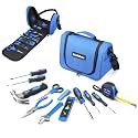 Blue Tool Set | Tool Bag with Shoulder Strap|Basic Tool Kit | 21-Piece Basic Household Hand Tool Kit | Home Repair Tool Set Bag for Dorm|Office|DIY|Desk|Apartment