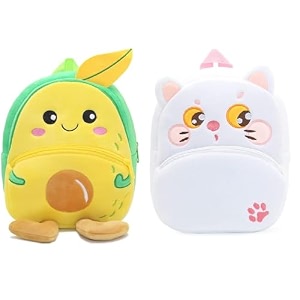 blue tree cute boy39s and girl39s plush bag medium quality full embroidery designs mini travel backpack mango mango-white cat