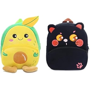 blue tree cute boy39s and girl39s plush bag medium quality full embroidery designs mini travel backpack mango mango-black cat