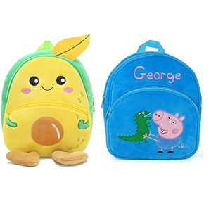 blue tree cute boy39s and girl39s plush bag medium quality full embroidery designs mini travel backpack mango mango-george