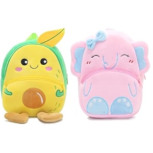 blue tree cute boy39s and girl39s plush bag medium quality full embroidery designs mini travel backpack mango mango-pink elephant