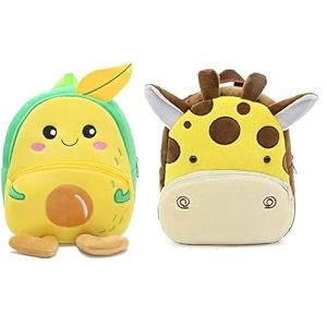 blue tree cute boy39s and girl39s plush bag medium quality full embroidery designs mini travel backpack mango mango-girrafe